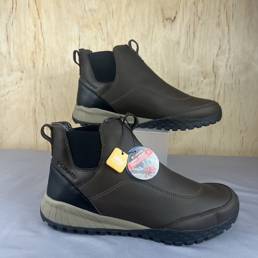 Columbia Fairbanks Rover Chelsea Boots Men's 13 Brown Waterproof 200G BM5597